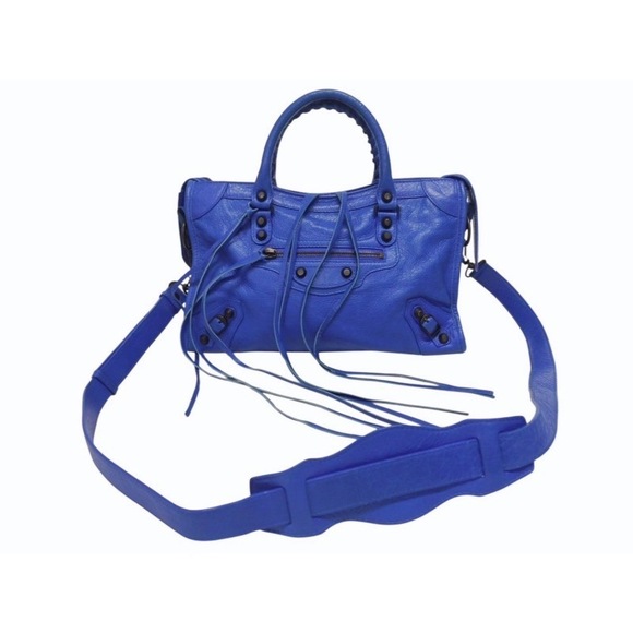 Balenciaga Handbags - BALENCIAGA Classic City Shoulder Bag Z Blue